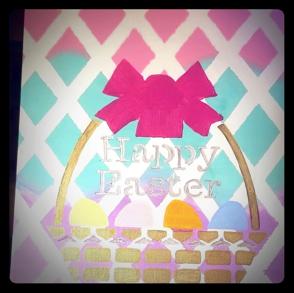 Easter acrylic painting